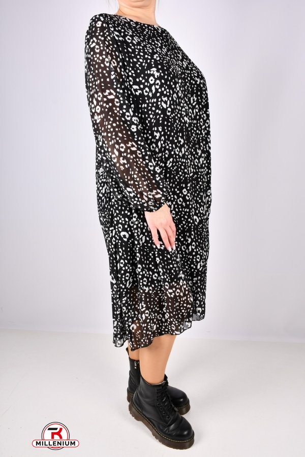 Платье женское (цв.серый) шифоновое "QIANZHIDU" Размеры в наличии : 50, 52, 54, 56, 58 арт.EL15951900