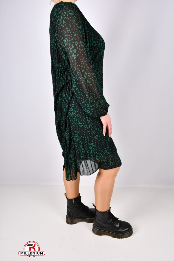 Платье женское (цв.зелёный) шифоновое "QIANZHIDU" Размеры в наличии : 50, 52, 54, 56, 58 арт.EL15951900
