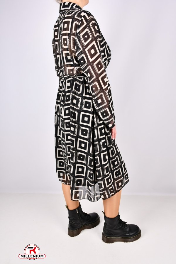 Платье женское (цв.серый) шифоновое "QIANZHIDU" Размеры в наличии : 48, 50, 52, 54, 56 арт.EL15951884