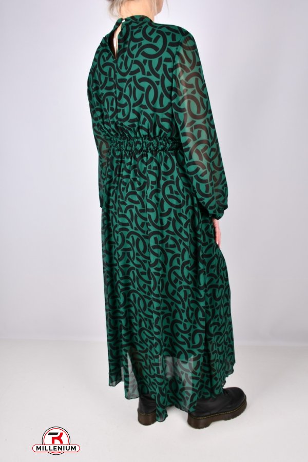 Платье женское (цв.зелёный) шифоновое "QIANZHIDU" Размеры в наличии : 50, 52, 54, 56, 58 арт.EL15951885
