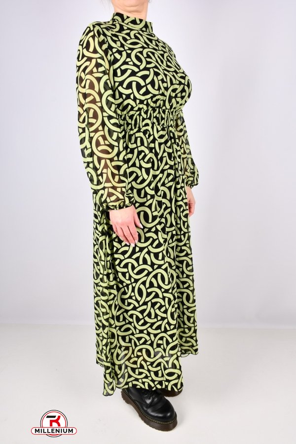 Платье женское (цв.салатовый) шифоновое "QIANZHIDU" Размеры в наличии : 52, 54, 56, 58 арт.EL15951885