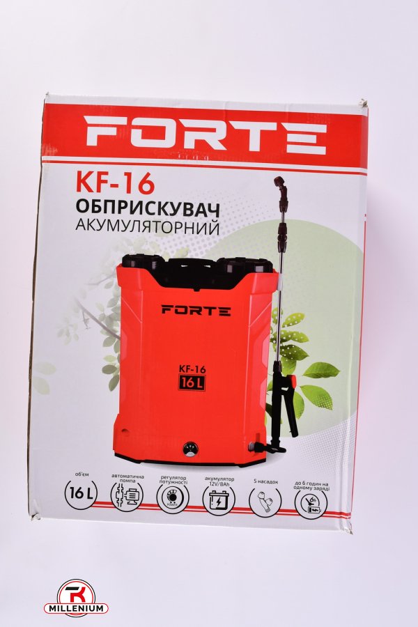 Обприскувач акумуляторний "FORTE" (робочий тиск 2-4 Bar, об'єм 16л) арт.KF-16