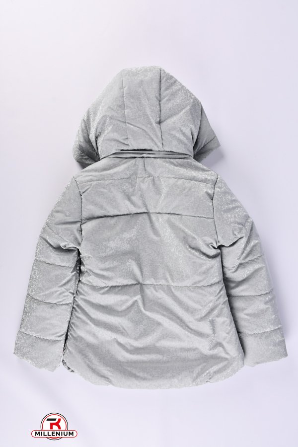 Куртка для девочки (цв.св/серый) демисезонная из водоотталкивающей ткани Рост в наличии : 128, 134 арт.05