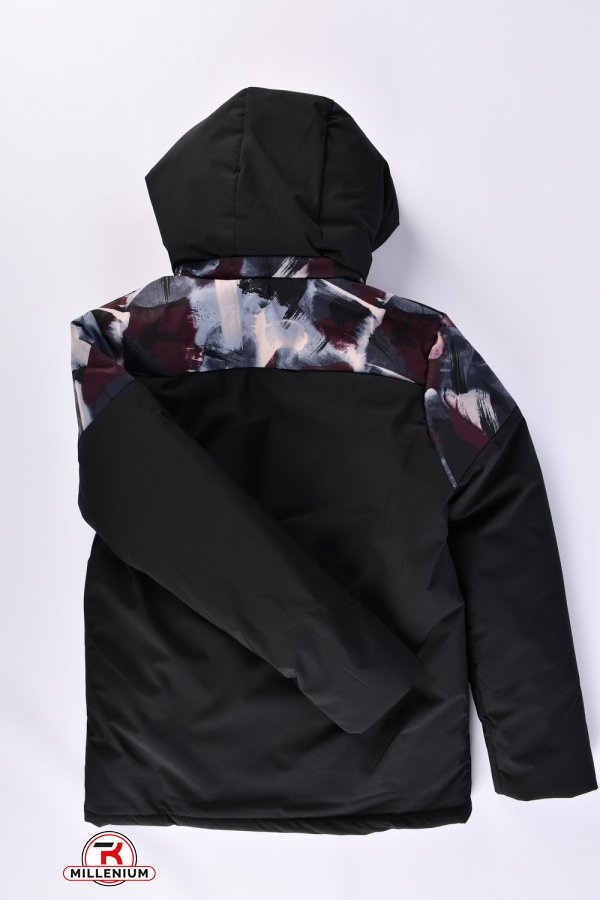 Куртка для хлопчика (кол. чорний) демісезонна з плащівки Зріст в наявності : 152, 158, 164, 170, 176 арт.03