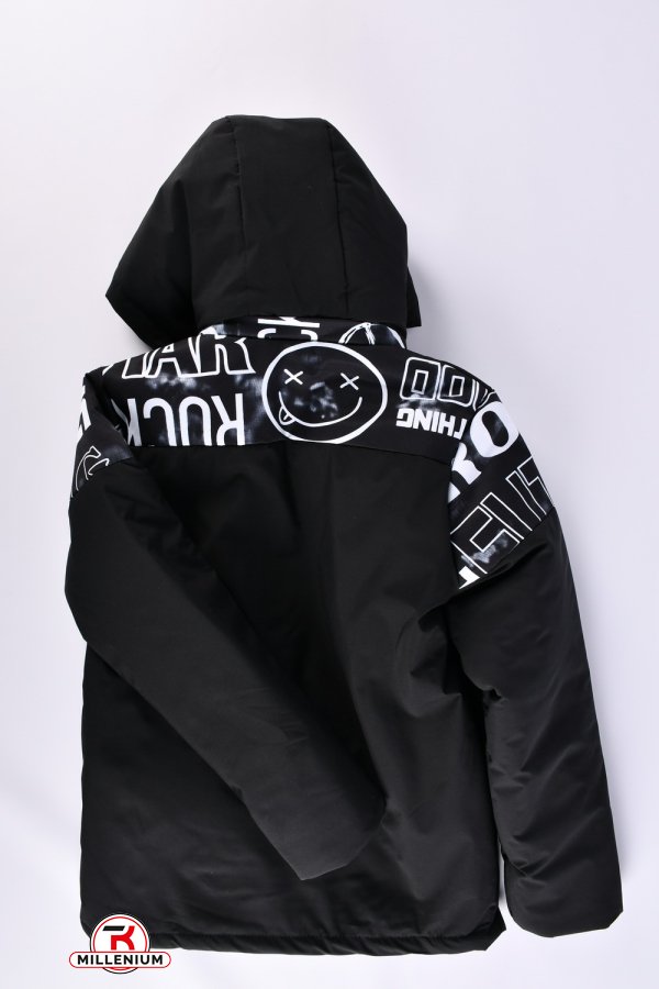 Куртка для мальчика (цв.черный) демисезонная из плащёвки Рост в наличии : 164, 170, 176 арт.04