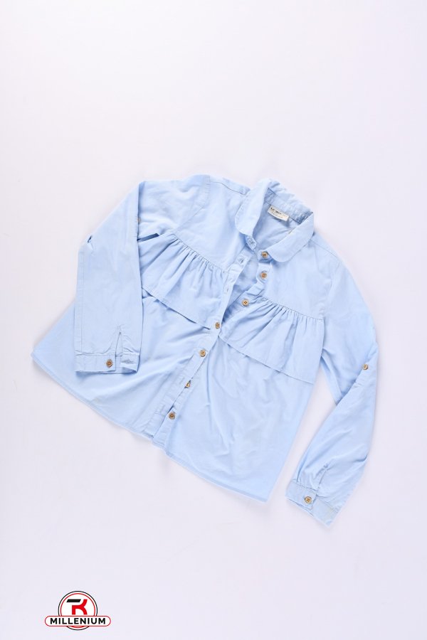 Блуза для девочки (цв.голубой) Рост в наличии : 116 арт.1254