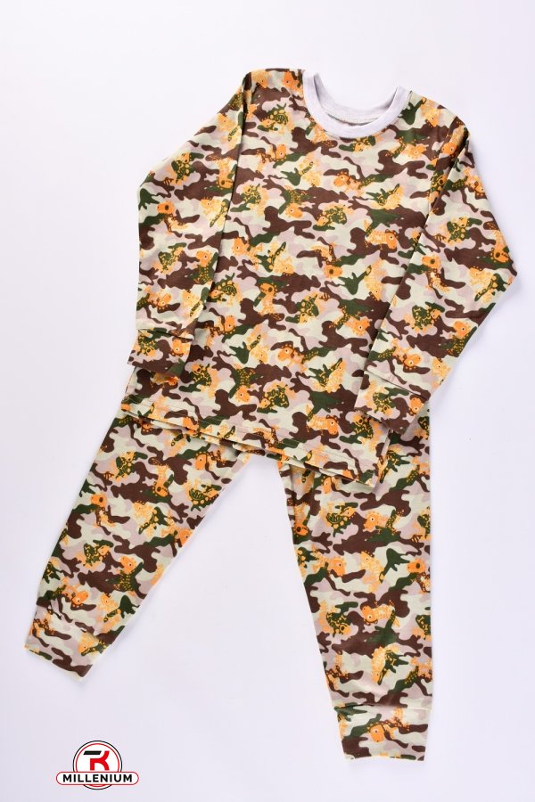 Пижама для мальчика (цв.хаки) (ткань интерлок) размер 86-92 арт.228334