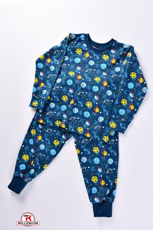 Піжама для хлопчика (колір синій) (тканина інтерлок) розмір 86-92 арт.228334