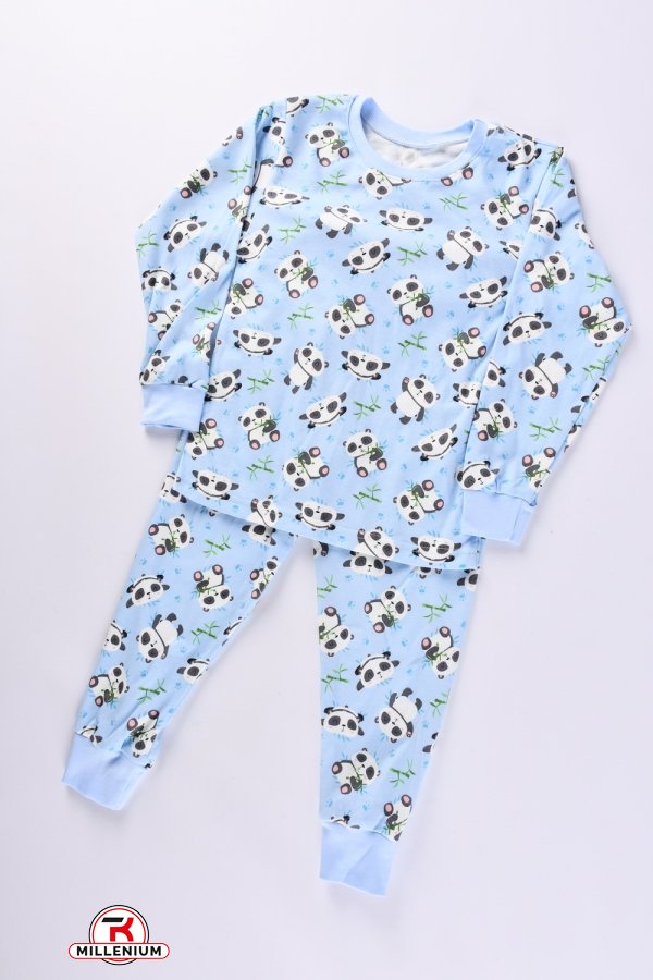 Пижама детская (цв.голубой) (ткань интерлок) размер 110-116 арт.228334