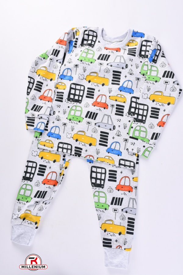Пижама для мальчика (цв.серый) (ткань интерлок) размер 110-116 арт.228334