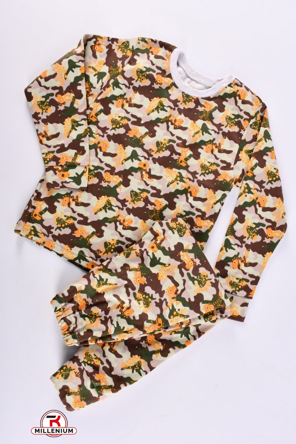 Пижама для мальчика (цв.хаки) (ткань интерлок) размер 110-116 арт.228334