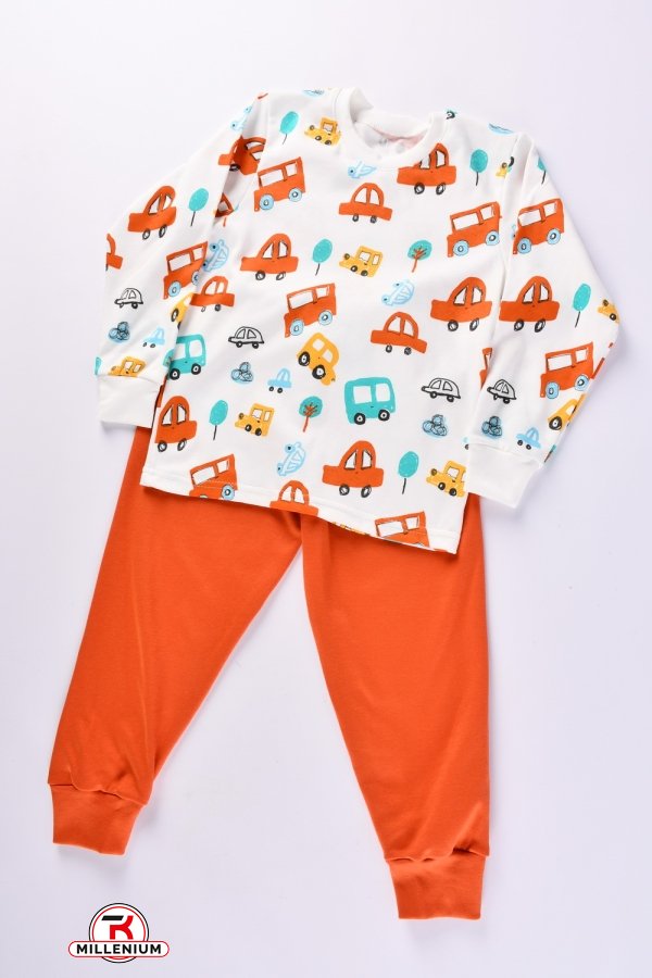 Пижама для мальчика (цв.белый) (ткань интерлок) размер 98-104 арт.228334
