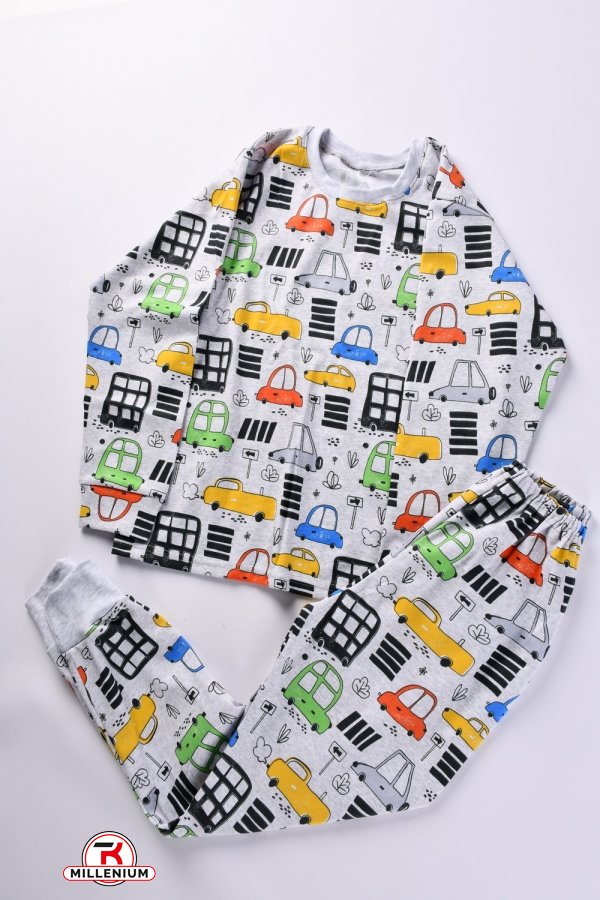 Піжама для хлопчика (колір сірий) (тканина інтерлок) розмір 128-134 арт.228334