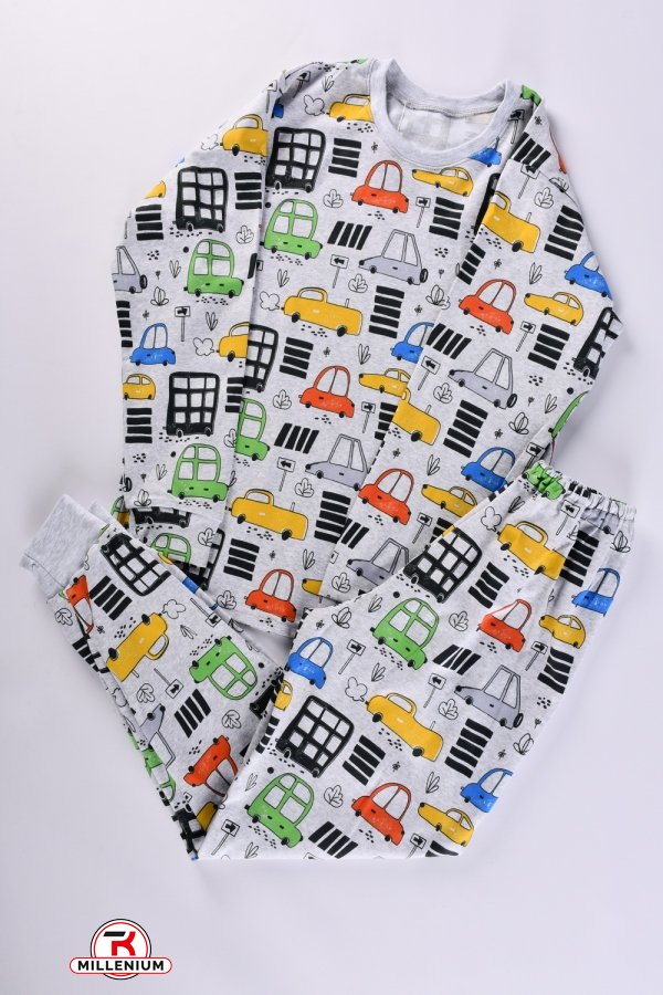 Пижама для мальчика (цв.серый) (ткань интерлок) размер 134-140 арт.228334