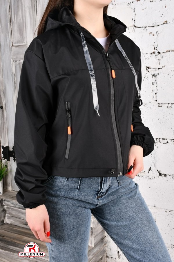 Куртка женская (цв.черный) демисезонная из плащевки "Asist" Размеры в наличии : 42, 44, 46 арт.10025