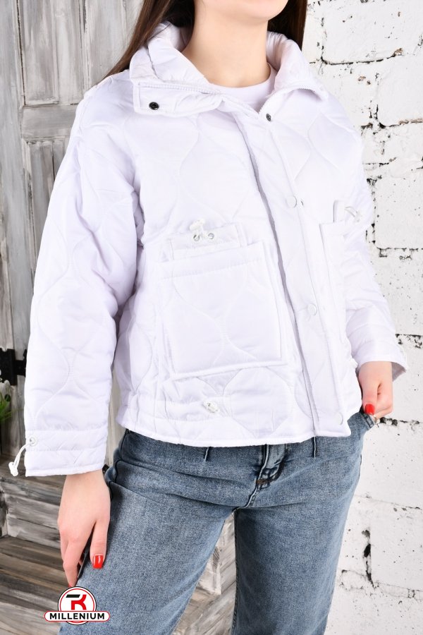 Куртка жіноча (кол. білий) демісезонна з плащової тканини "Asist" Розміри в наявності : 42, 44, 46 арт.329