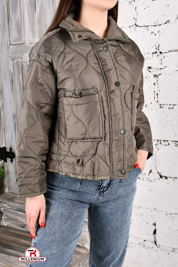Куртка жіноча (кол. хакі) демісезонна з плащової тканини "Asist" Розміри в наявності : 42, 44, 46 арт.329