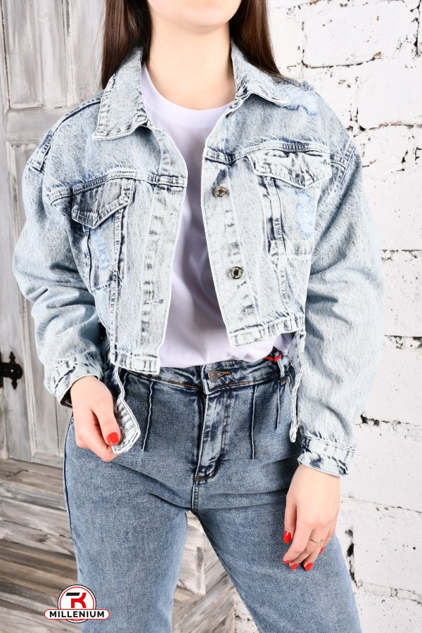 Пиджак джинсовый котоновый "KAMERA" Размеры в наличии : 42, 44 арт.404