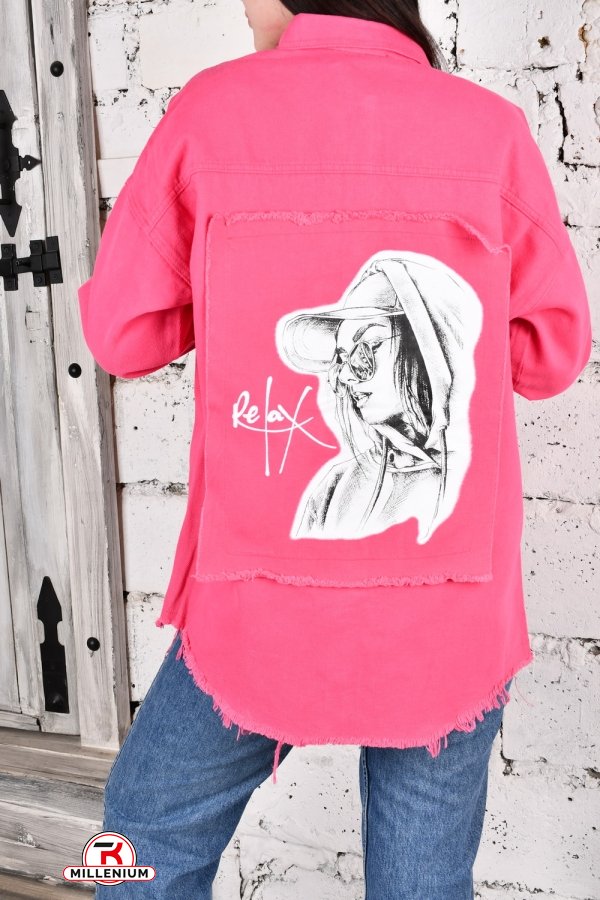 Рубашка женская котоновая (цв.малиновый) "Asist" Размеры в наличии : 42, 44, 46 арт.1065