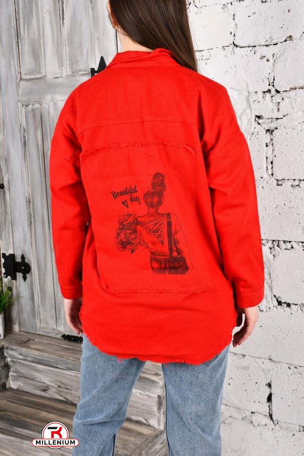 Рубашка женская котоновая (цв.красный) "Asist" Размер в наличии : 46 арт.1065