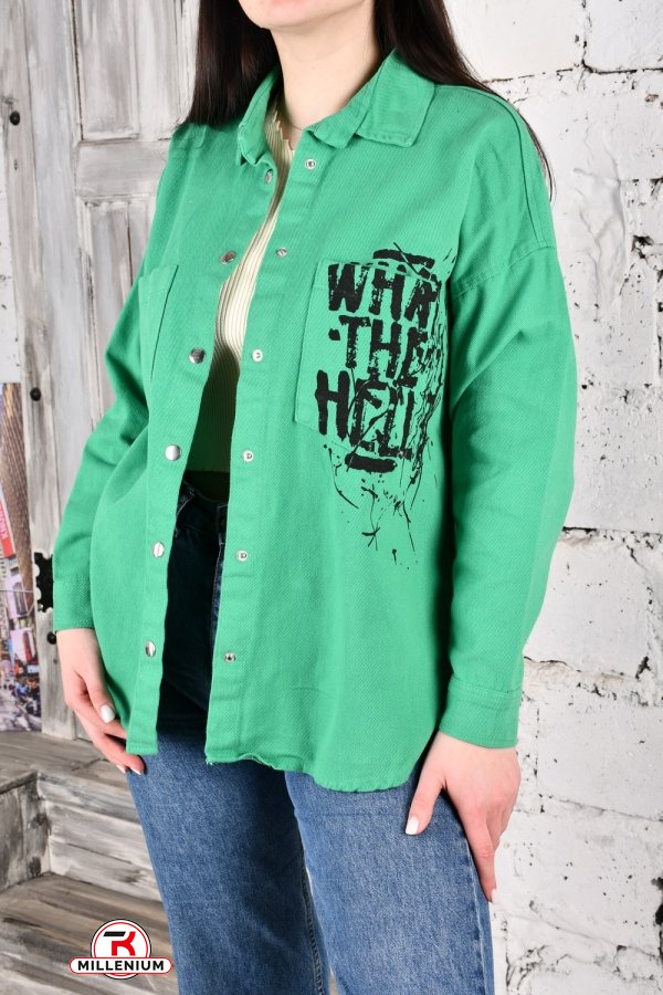 Рубашка женская котоновая (цв.зеленый) "Asist" Размеры в наличии : 42, 44, 46 арт.3921