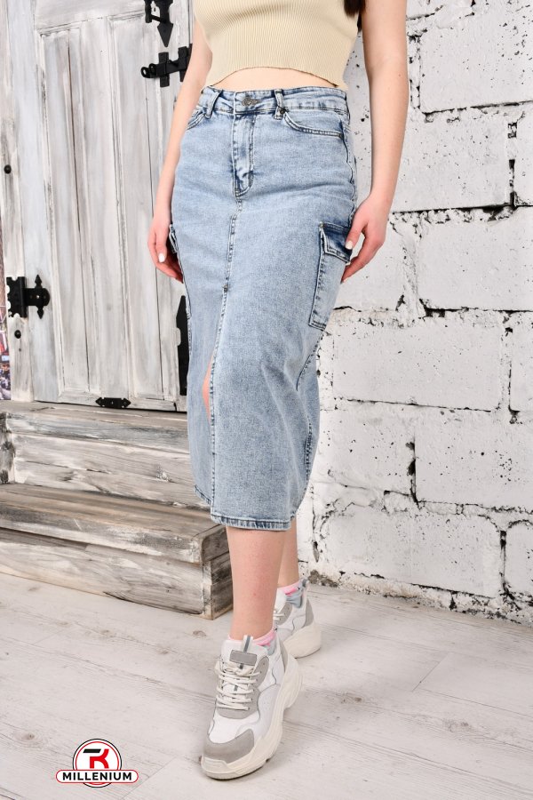 Спідниця жіноча джинсова стрейчева "WOWX MODA" Розміри в наявності : 42, 44, 46 арт.0482