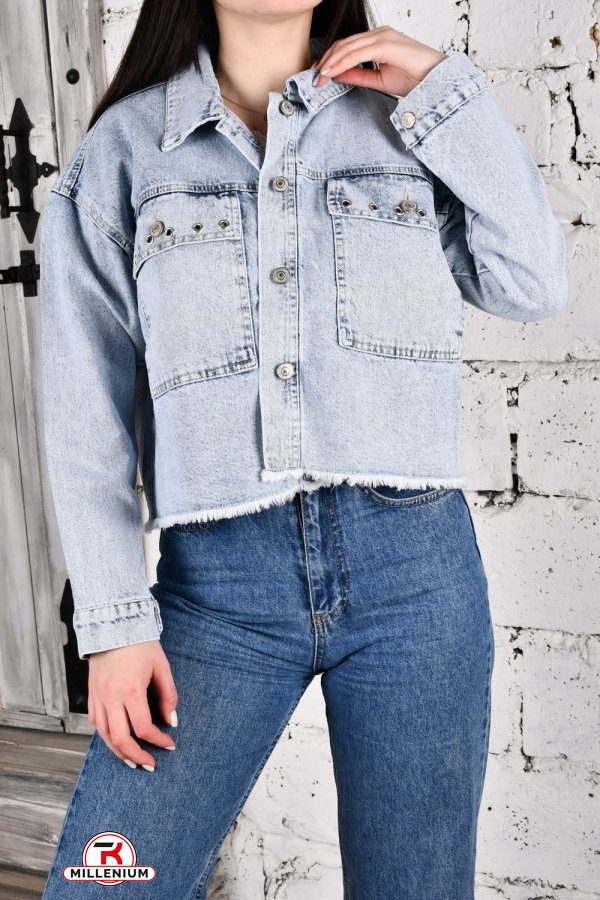 Пиджак джинсовый женский модель OVERSIZE Размер в наличии : 42 арт.S-5070-R