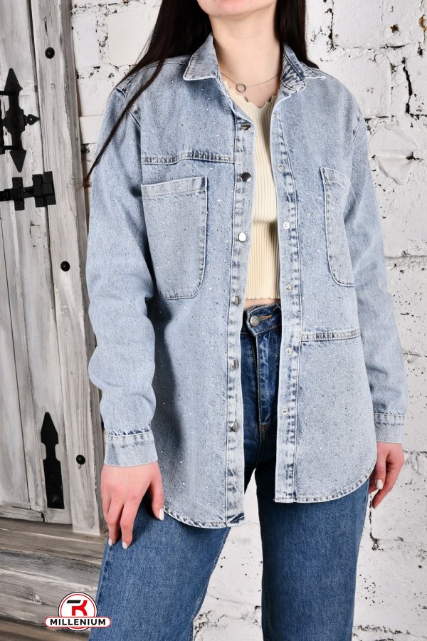 Пиджак джинсовый женский модель OVERSIZE Размер в наличии : 44 арт.6016-T1