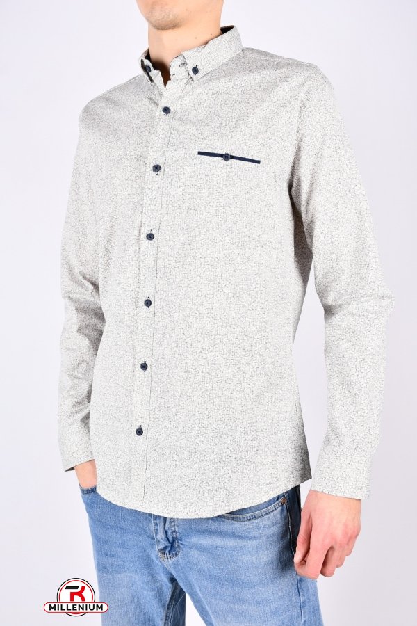 Рубашка мужская Slim Fit (цв.с/серый) стрейчевая "G-PORT" Размеры в наличии : 48, 50, 52, 54, 56 арт.425