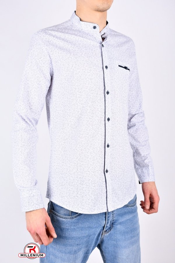 Рубашка мужская Slim Fit (цв.белый) стрейчевая "G-PORT" Размеры в наличии : 46, 48, 50, 52, 54 арт.180