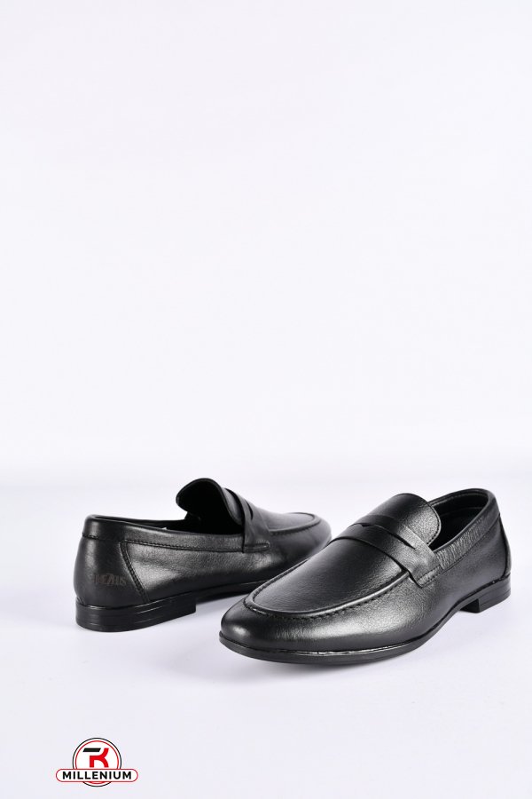 Чоловічі туфлі з натуральної шкіри (кол. чорний) "FOSCO" Розміри в наявності : 40, 42, 44, 45 арт.BRC6500