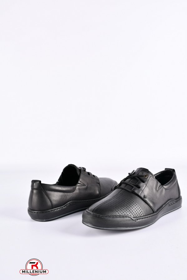 Чоловічі туфлі з натуральної шкіри (кол. чорний) "TKN" Розміри в наявності : 40, 41, 42, 43 арт.CLT1984-1