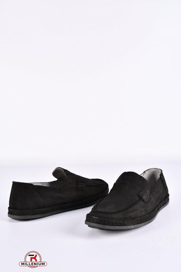 Чоловічі туфлі з натурального нубуку (кол. чорний) "EMIR" Розміри в наявності : 40, 41, 42, 43, 44 арт.EMR035