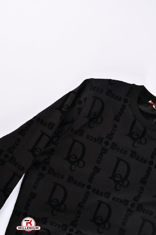 Батник для мальчика (цв.черный) трикотажный "DECO DASS" Рост в наличии : 152 арт.1600