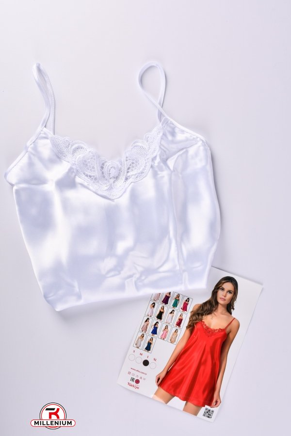 Ночная рубашка женская (цв. белый) атласная "Primoda" Размеры в наличии : 40, 42 арт.005