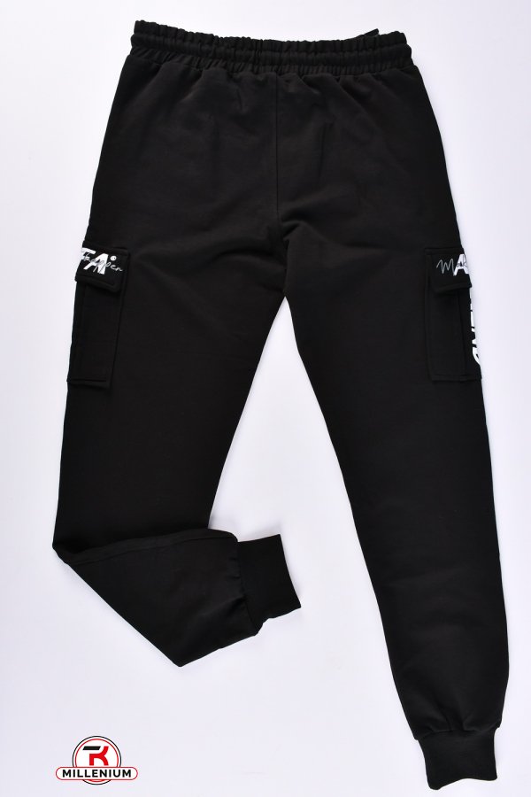 Штани для хлопчика (кол. чорний) трикотажні "DOFFBI" Зріст в наявності : 170, 176 арт.8449-4