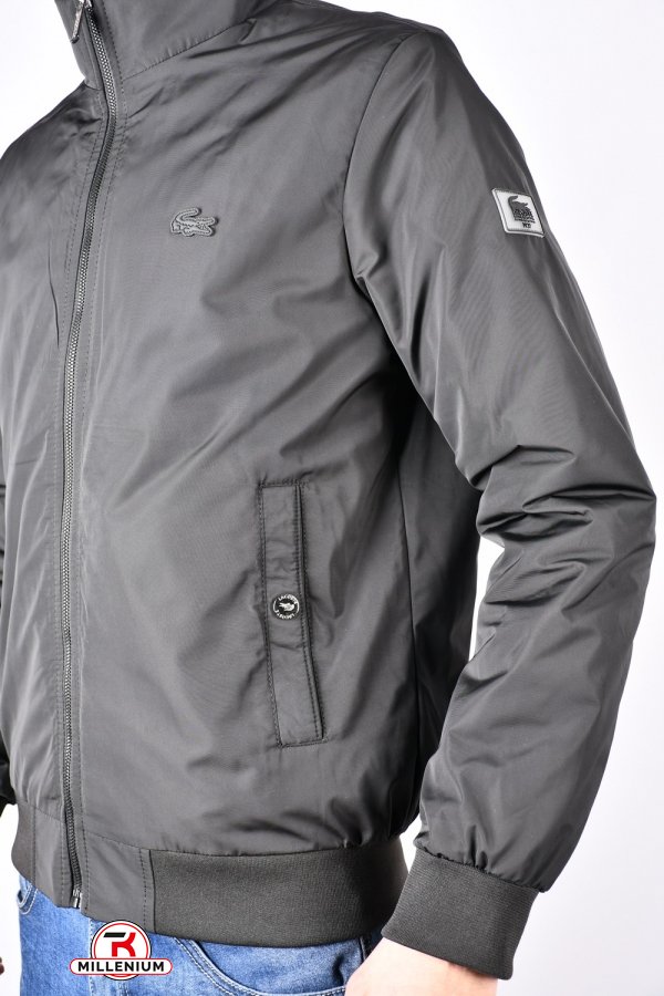 Куртка чоловіча (кол. чорний) демісезонна з плащової тканини "Lacoste" Розміри в наявності : 48, 52, 54, 56 арт.1139