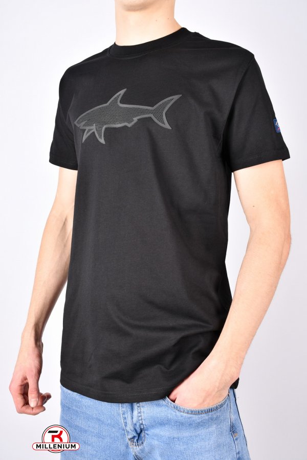 Футболка чоловіча (кол. чорний) трикотажна "Paul Shark" Розміри в наявності : 48, 50, 56 арт.5138