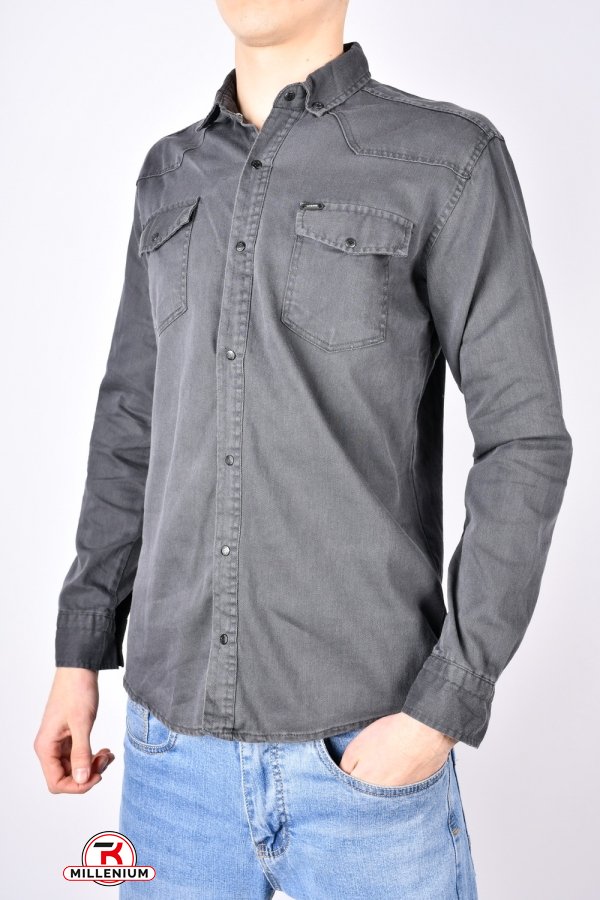 Рубашка мужская (цв.серый) "LAGERS" состав 95%Cotton 5%Lycra Размеры в наличии : 46, 48, 50, 52, 54 арт.575