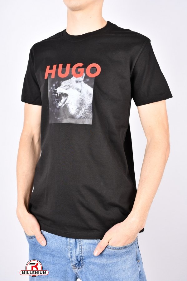 Футболка чоловіча (кол. чорний) трикотажна "Hugo Boss" Розміри в наявності : 48, 52, 54 арт.5030