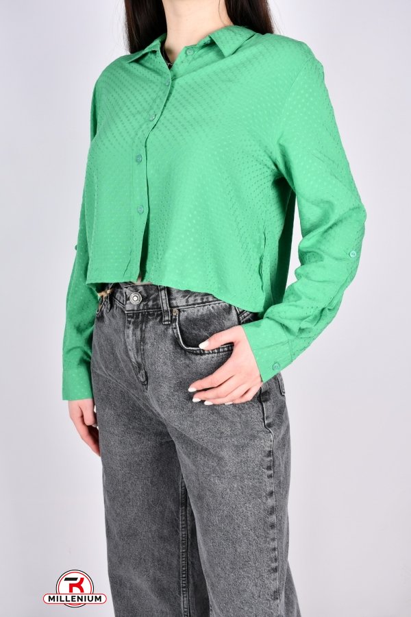 Сорочка жіноча (кол. зелений) "ENISSE" (склад 100% Viscose) Розміри в наявності : 42, 44, 48, 50 арт.752507