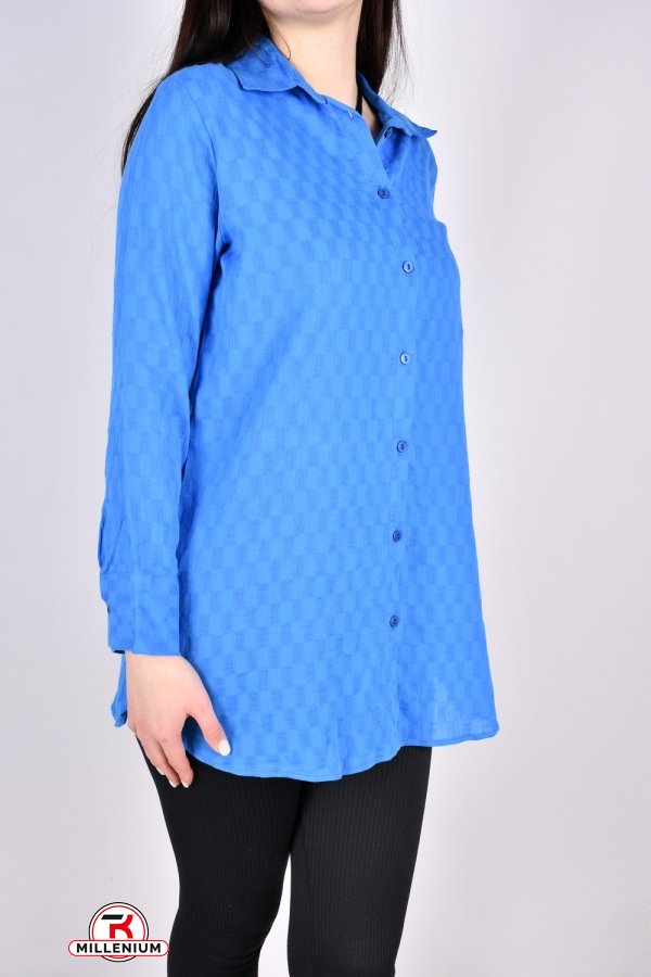 Сорочка жіноча (кол. синій) "ENISSE" склад 100% Cotton Розміри в наявності : 44, 46, 48, 50, 52 арт.NT792-04