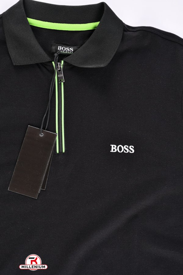 Футболка мужская (цв.чёрный) (ткань Lacoste) "BOSS" Размеры в наличии : 50, 54 арт.BOSS