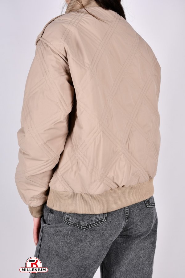 Куртка жіноча демісезонна (кол. капучино) з плащової тканини. Розміри в наявності : 42, 44, 46, 48, 50, 52 арт.68108