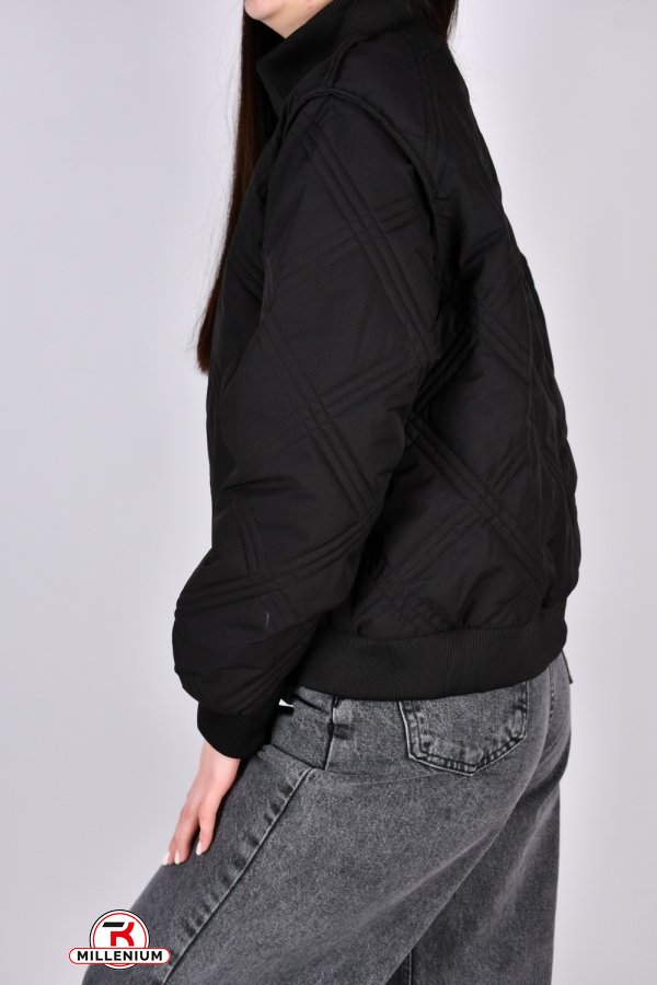 Куртка женская демисезонная (цв.черный) из плащевки Размеры в наличии : 42, 44, 46, 48 арт.68108