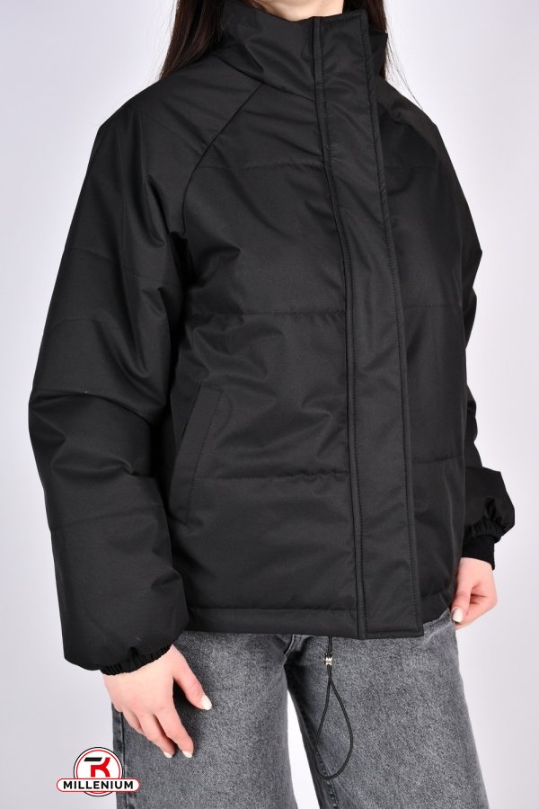 Куртка женская демисезонная (цв.черный) из плащевки Размеры в наличии : 44, 46, 48, 50 арт.2309