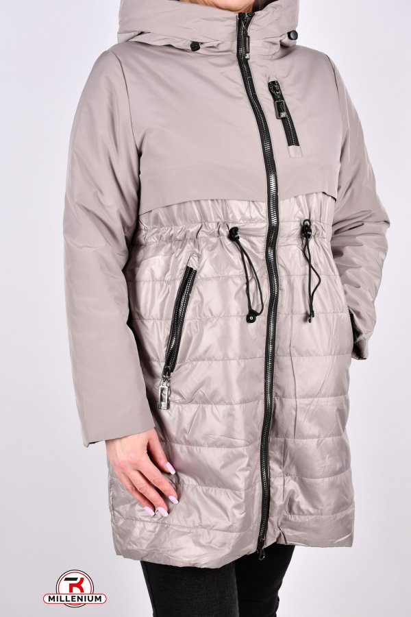Пальто женское из плащевки (цв.серый) зимнее Размеры в наличии : 44, 46, 48, 50, 52, 54, 56 арт.7303
