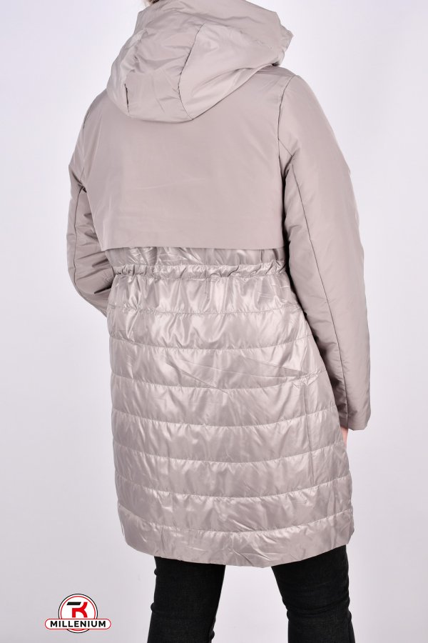 Пальто жіноче з плащової тканини (цв. сірий) зимове Розміри в наявності : 44, 46, 48, 50, 52, 54, 56 арт.7303