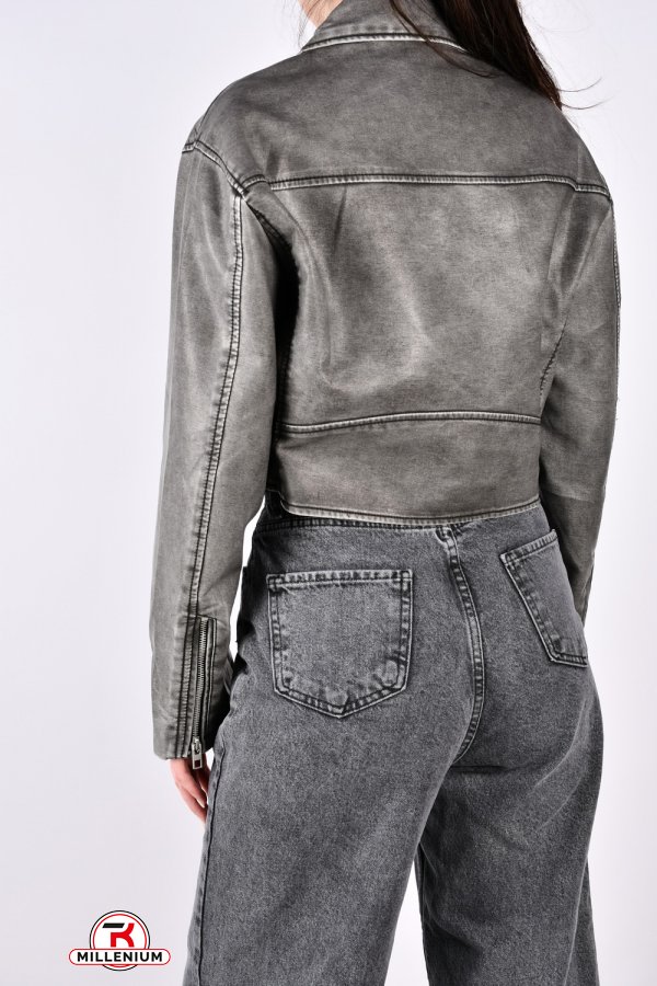 Куртка жіноча з екошкірою (модель Косуха) Розміри в наявності : 46, 48 арт.2681