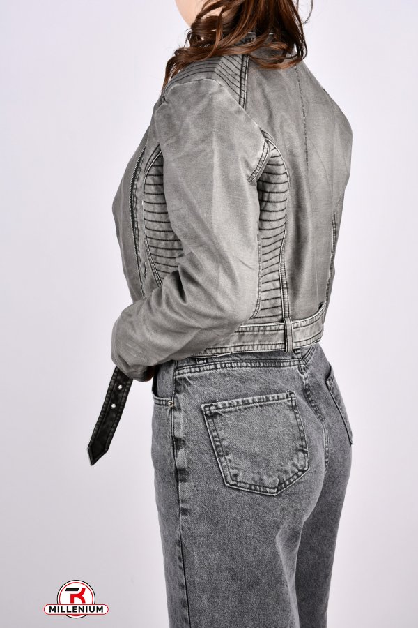 Куртка жіноча з екошкірою (модель Косуха) Розміри в наявності : 42, 44, 46, 48 арт.3166